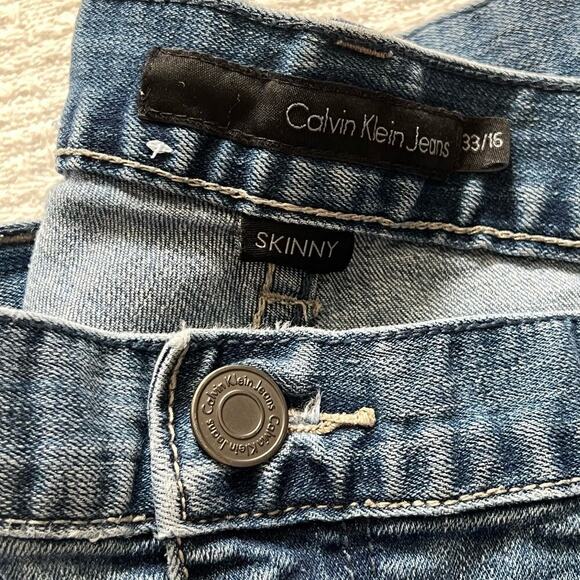 Vintage Calvin Klein Jeans Skinny Fit Regular Rise Mens 33/16 BLACK LABEL - Picture 3 of 10